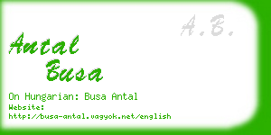 antal busa business card